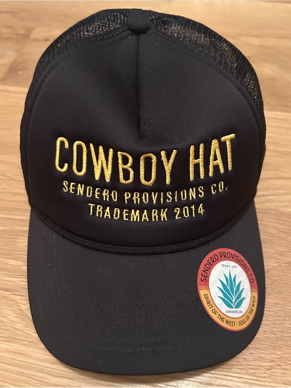 Sendero Provisions Co black Cowboy Hat trucker cap